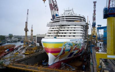 Norwegian Cruise Line’s third Prima-class ship floated out
