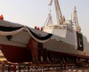 Pakistan’s first indigenously built warship hits the water