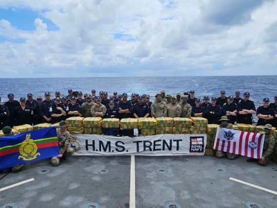 Royal Navy patrol ship scores £204 million drug bust in Caribbean Sea