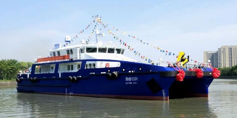 VESSEL REVIEW | Haifeng 5201 & Haifeng 5202 – Catamaran crewboats to support Chinese offshore wind farm maintenance