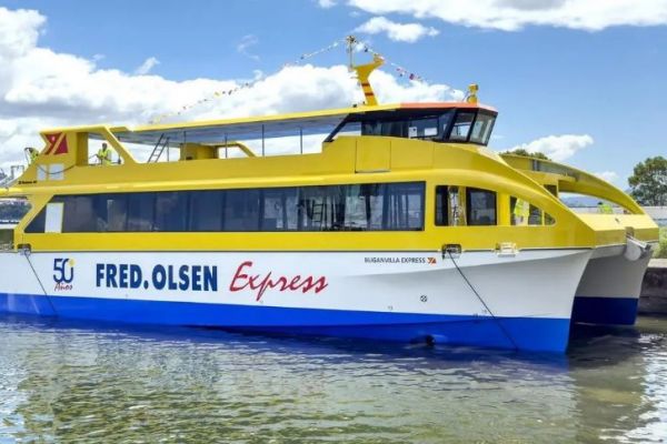 Fred Olsen Express’ newest catamaran ferry floated out