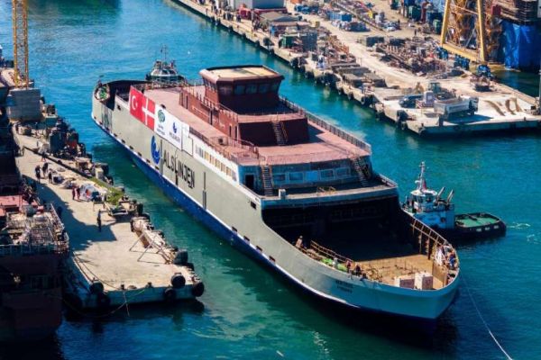 Molslinjen’s newest double-ended ferry floated out