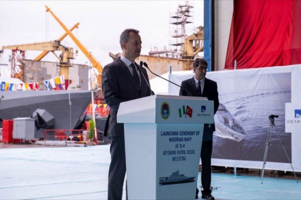 Turkish yard launches second patrol vessel in series ordered by Nigerian Navy