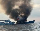 Over 100 evacuated after ferry catches fire in Gulf of Thailand