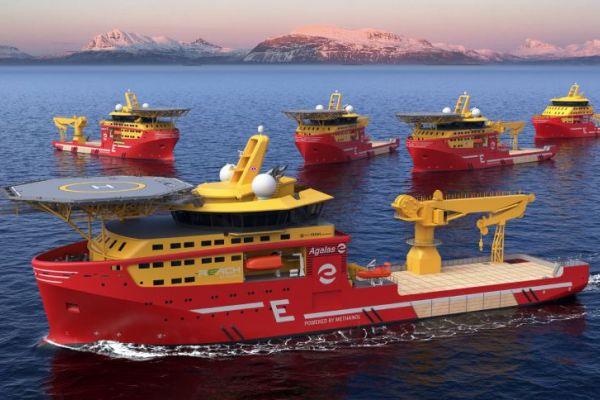 Norwegian firms unveil methanol-powered construction support vessel