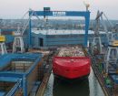 New icebreaker for Australia floated out at Damen Shipyards Galati