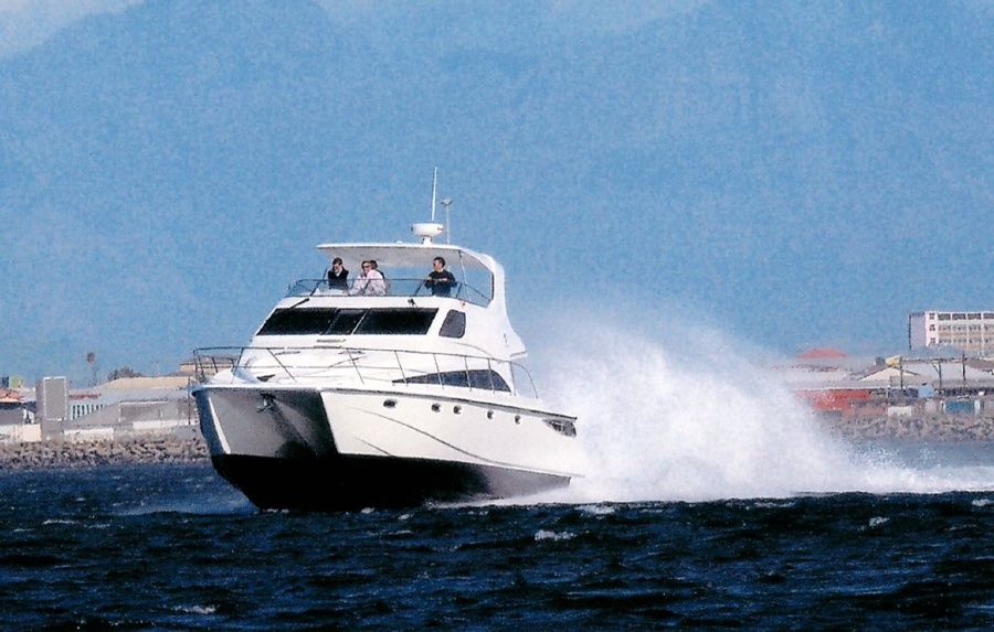 hydrofoil supported catamaran