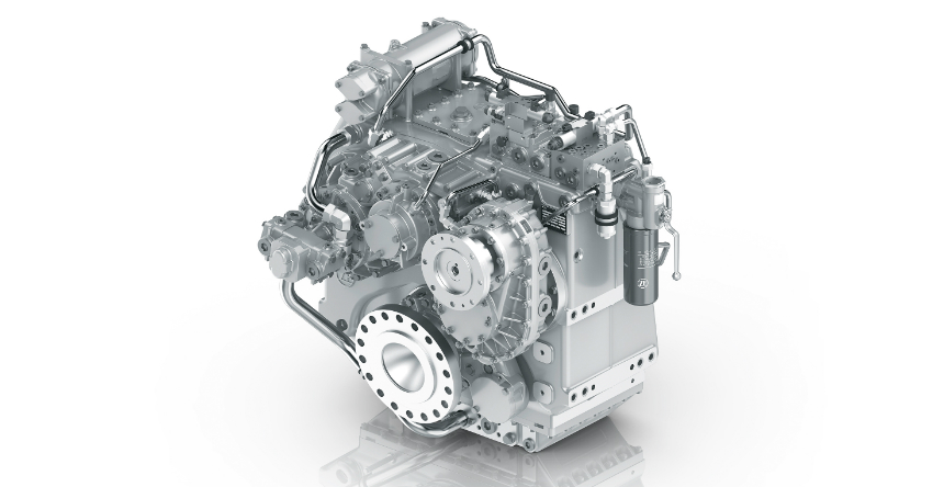 GEAR | ZF presents its first hybrid-capable down angle transmission with  power take-in - Baird Maritime