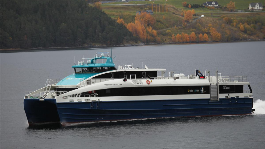 Nordland Fylkeskommune takes delivery of new catamaran shuttle ferry -  Baird Maritime