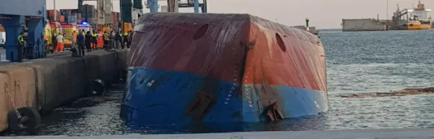 Three dead, one missing after berthed feeder ship capsizes in Castellon,  Spain - Baird Maritime