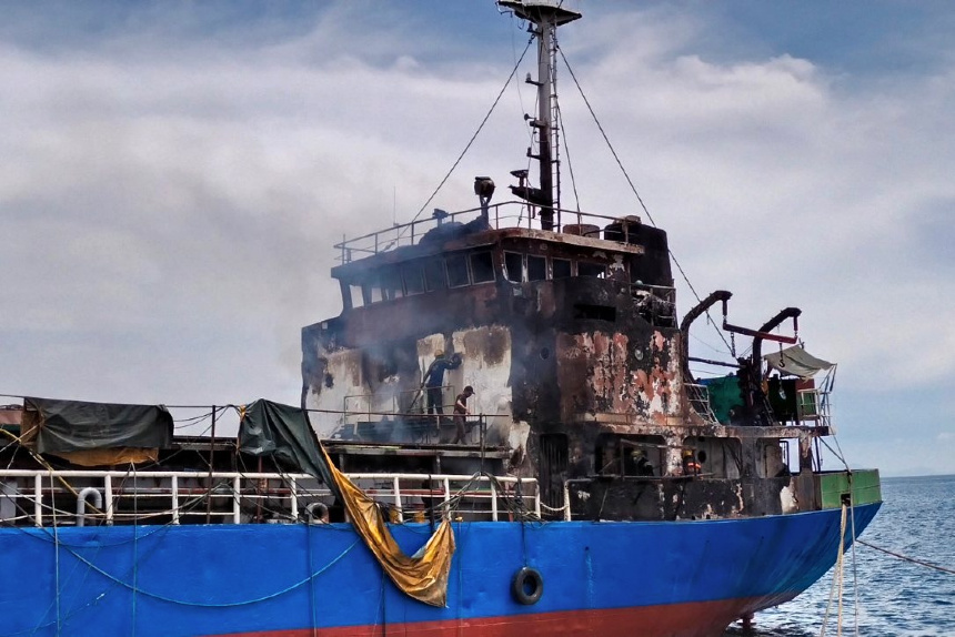 Cargo vessel catches fire off Albay, Philippines - Baird Maritime