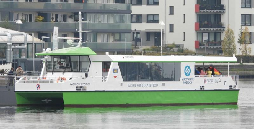 New solar-powered ferry enters service in Rostock - Baird Maritime