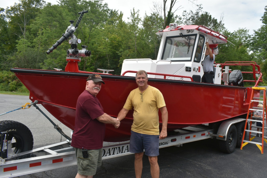 Quaker Springs Fire Department's newest boat to operate on Hudson 
