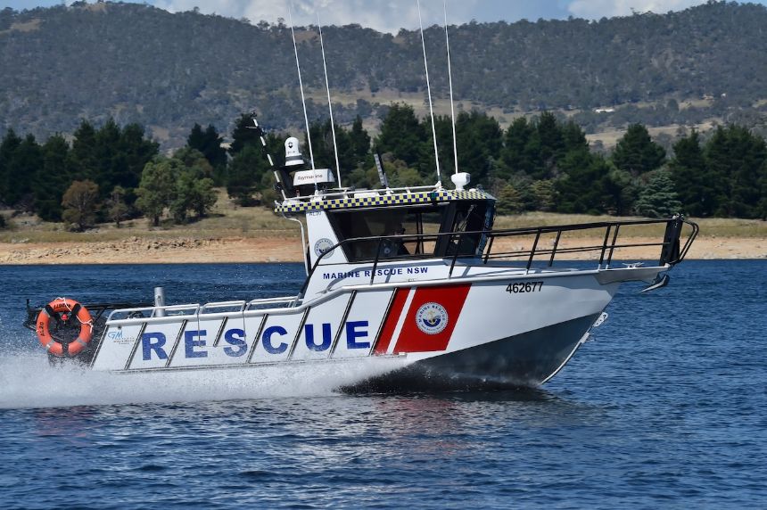Alpine Lakes 20, a new rescue boat with the Alpine Lakes unit of Marine Rescue NSW