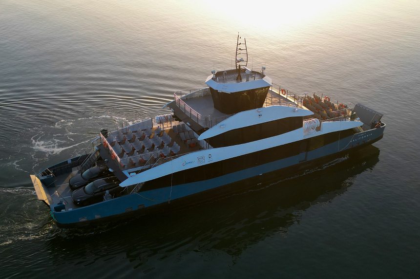 Salicornia, a new double-ended ferry recently acquired by the city of Aveiro, Portugal