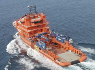 Heroinas de Salvora, a large rescue ship operated by Spain's Salvamento Maritimo maritime rescue agency