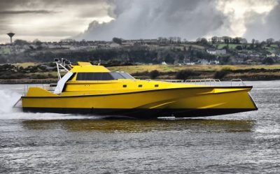 The demonstrator craft Thunder Child II. Frank Kowalski's creation is available in patrol, rescue and yacht versions.