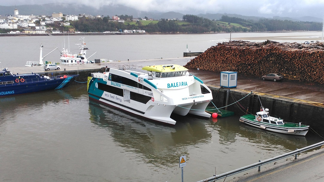 Eco Lux is the first of four GRP eco-fast ferries from Astilleros Gondan.