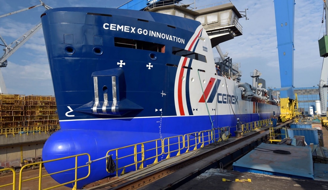 Damen launches first aggregate dredger in series for Cemex - Baird Maritime